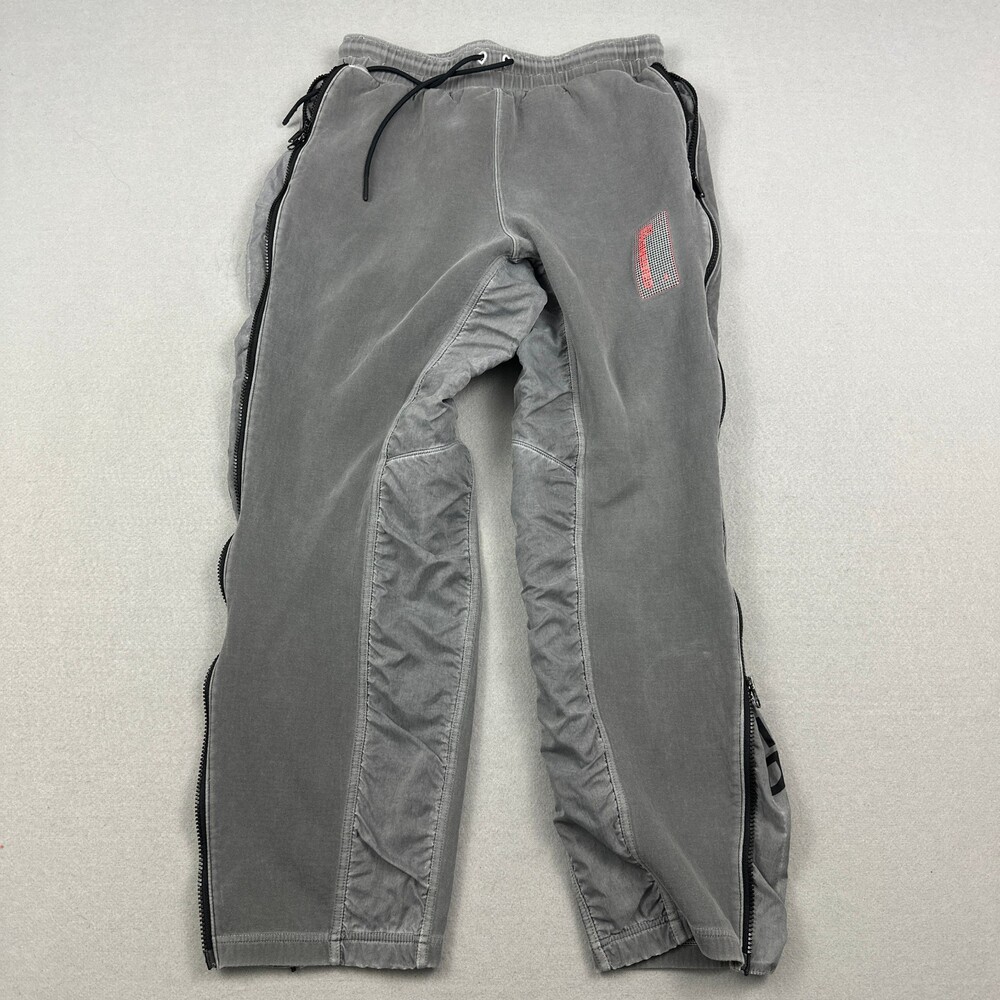 Jordan Pants Men Medium Gray 23 Engineered Full Side Zip Track Paneled Joggers M